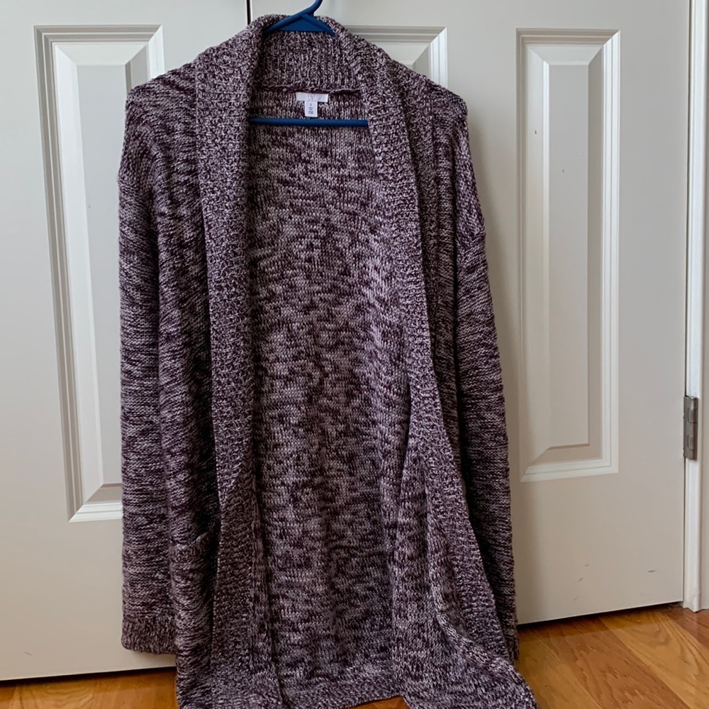 Purple BP Cardigan With Pockets